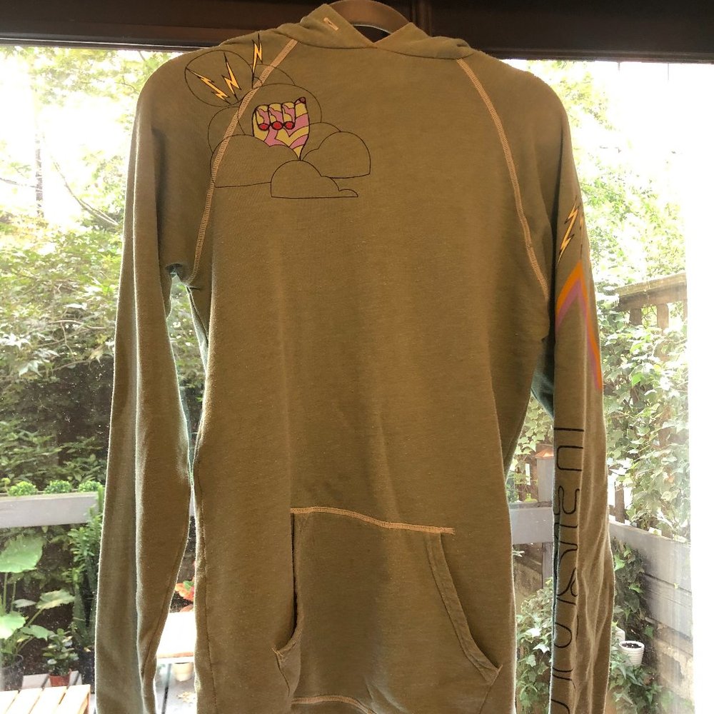 green long sweatshirt - medium